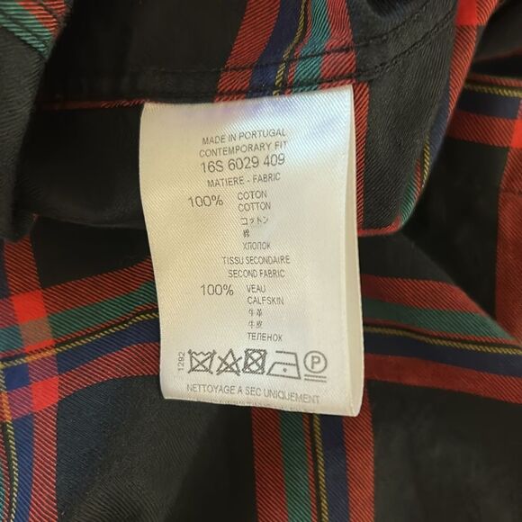 Givenchy Black & Red Tartan Cotton Pocket Shirt, 42US 17 Preowned - Picture 8 of 11
